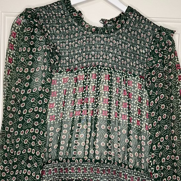 Anthropologie Rhiannon Floral Mini Dress size XS Anthropologie Women Boho Style - Picture 5 of 8